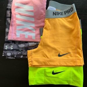 Lot of 4 compression shorts NIKE pro
